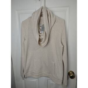 J Crew Woman Sweatshirt MP New Wool Blend Kangaroo Pocket Casual Pullover